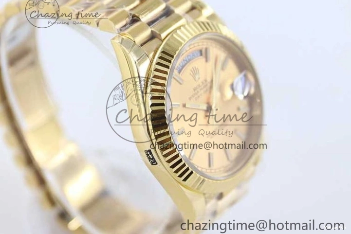 Dial YG Steel 40mm 1:1 Best TWF A2836 Crystal Date 904L YG Edition on Bracelet Day YG 0430